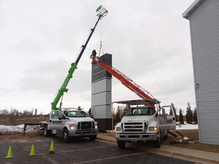 Installation of Monument Sign