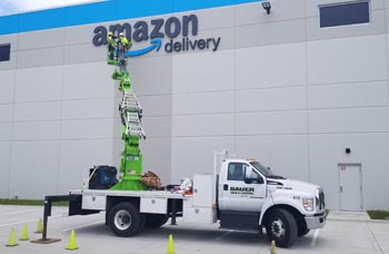 Installation of Amazon Channel Letter Sign