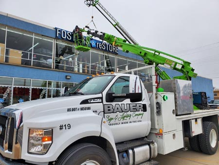 Sign Installation from Bauer Sign & Ligthing