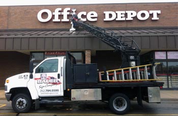 Installation of Office Depot Channel Letter Sign