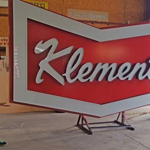 Fabrication of Klement's Sausage Cabinet Sign