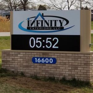 Electronic Message Center for Infinity Exteriors - New Berlin, WI