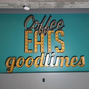 "Good Eats, Good Times" Custom Interior Sign