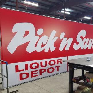 Fabrication of Pick 'N Save Grocery Store Cabinet Sign