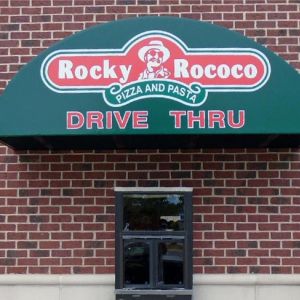 Awning Fabrication and Installation for Rocky Rococo Restaurant