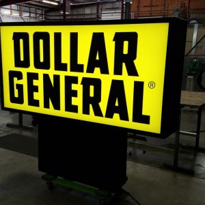 Fabrication of Dollar General Cabinet Sign