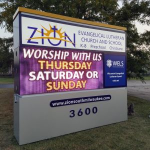 Electronic Message Center for Zion Church & School - Milwaukee, WI 
