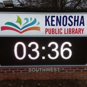 Electronic Message Center for Kenosha Public Library - Kenosha, WI