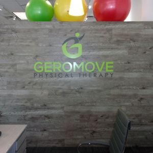 Geromove Physical Therapy Reception Sign