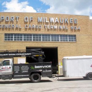 Dimensional Letters for Port of Milwaukee Cargo Terminal