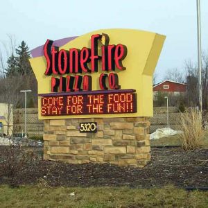 Electronic Message Center for StoneFire Pizza - New Berlin, WI 