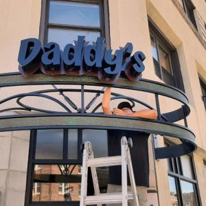 Installation of "Daddy's" Channel Letters