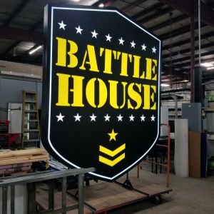 Fabrication of Battle House Laser Tag Cabinet Sign
