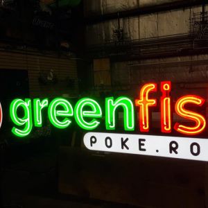 Greenfish Poke Restaurant Neon Sign - Wauwatosa, WI