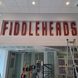 Interior Sign for Fiddleheads Restaurant