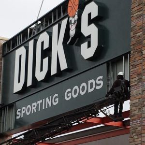 Installation of Dick's Sporting Goods Channel Letters