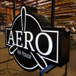 Fabrication of Aero Ale House Cabinet Sign