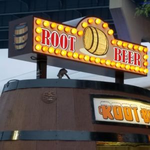 Root Beer Stand with Cabinet Sign