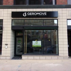 Geromove Physical Therapy Cabinet Sign