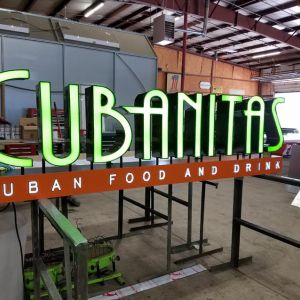 Fabrication of Cubanitas Restaurant Channel Letters