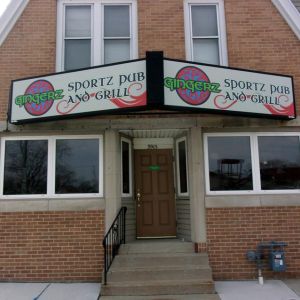 Gingerz Sportz Pub & Grill Cabinet Sign - Milwaukee, WI