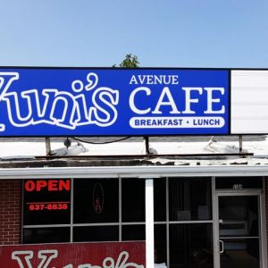 Yuni's Avenue Cafe Cabinet Sign - Racine, WI