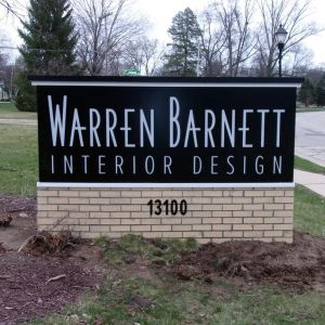 Warren Barnett Interior Design Monument Sign - Elm Grove, WI 