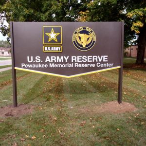 U.S Army Reserve Monument Sign - Pewaukee, WI